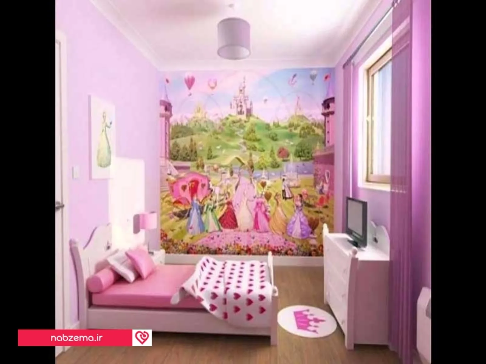 کاغذ دیواری دخترانه اتاق خواب